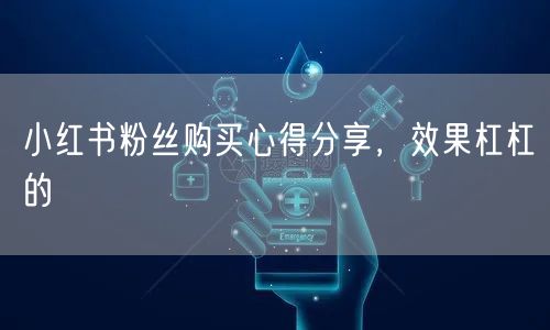 小红书粉丝购买心得分享，效果杠杠的