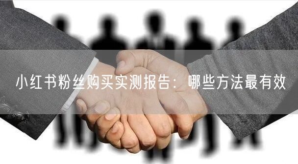 小红书粉丝购买实测报告：哪些方法最有效