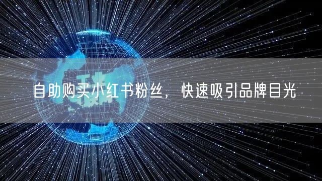 自助购买小红书粉丝，快速吸引品牌目光