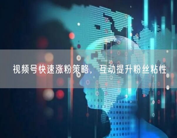 视频号快速涨粉策略，互动提升粉丝粘性