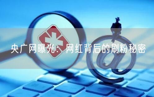 央广网曝光：网红背后的刷粉秘密