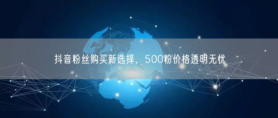 抖音粉丝购买新选择，500粉价格透明无忧