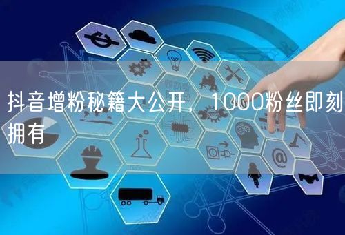 抖音增粉秘籍大公开，1000粉丝即刻拥有