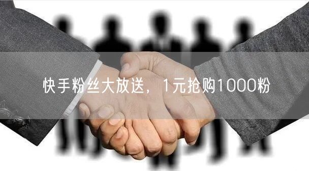 快手粉丝大放送，1元抢购1000粉